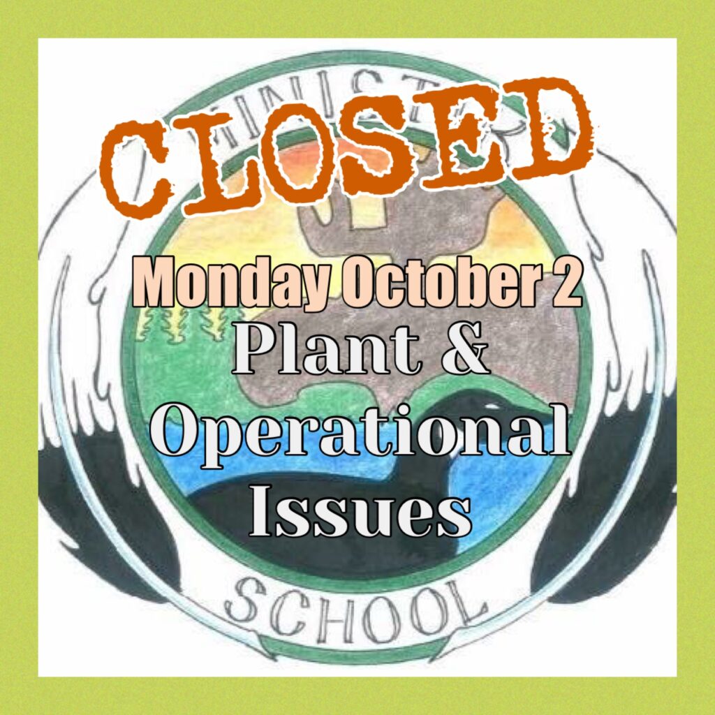 School Closed October 2nd.